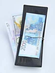  YS Зажим для денег с кошельком "102" (эко-кожа)