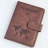 YO Обложка на паспорт c кнопкой "Travel 101" (эко-кожа) YO Обложка на паспорт c кнопкой "Travel 101" (эко-кожа)
