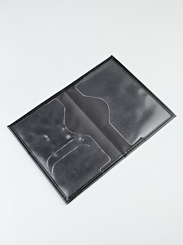 Обложка на паспорт гладкая (герб бол./эко-кожа)