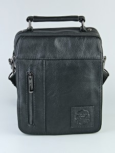 Сумка мужская "0075S" (черн./нат.кожа)
