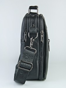 Сумка мужская "0075S" (черн./нат.кожа)